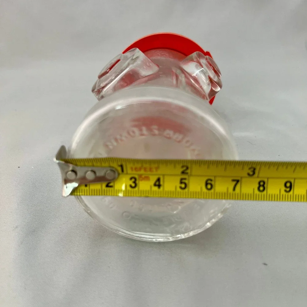 Mennen Skin Bracer After Shave Bottle Mens 7oz Clear Red Good Fire Hydrant Glass
